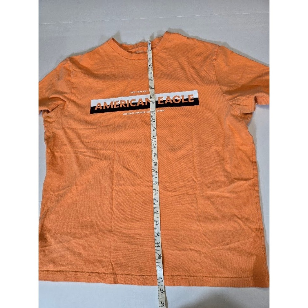 American Eagle Graphic T-Shirt Short Sleeve Crew Neck Casual‎ Orange XL